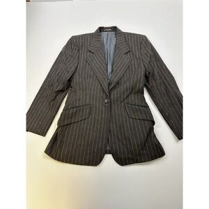 Vintage Daks Signature Blazer Women's Size 12 Wool Striped
